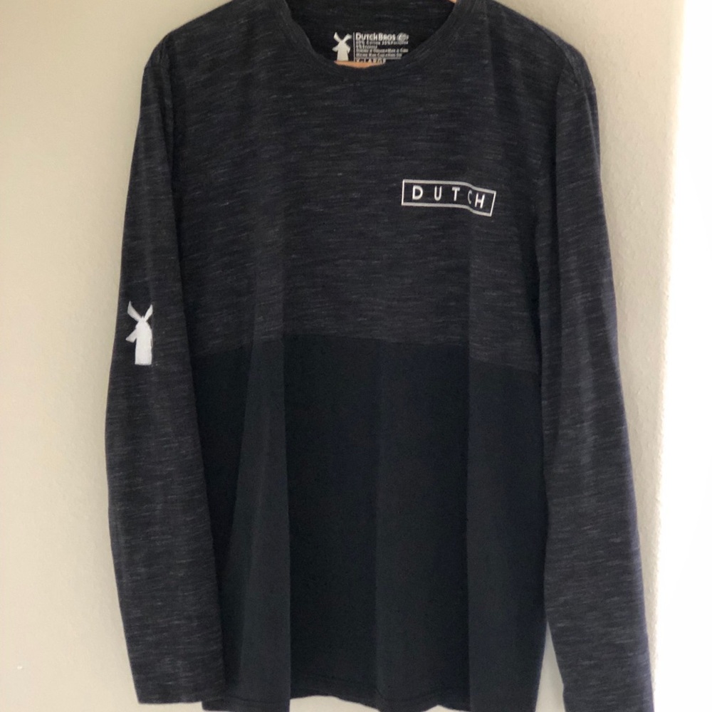 Black and White Long Sleeve Dutch Bros T-Shirt